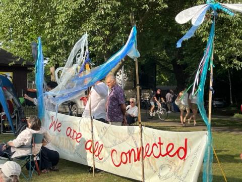 Banner at Friends of the Cam Dedication of River Rights Festival Banner at Friends of the Cam Dedication of River Rights Festival