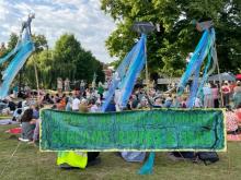 Banner at Friends of the Cam Dedication of River Rights Festival Banner at Friends of the Cam Dedication of River Rights Festival