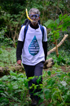 Charlie Gardner walking in water